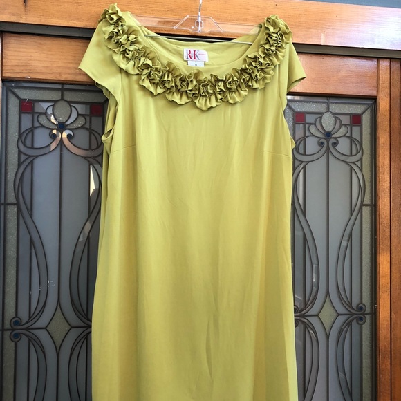 pea green dress